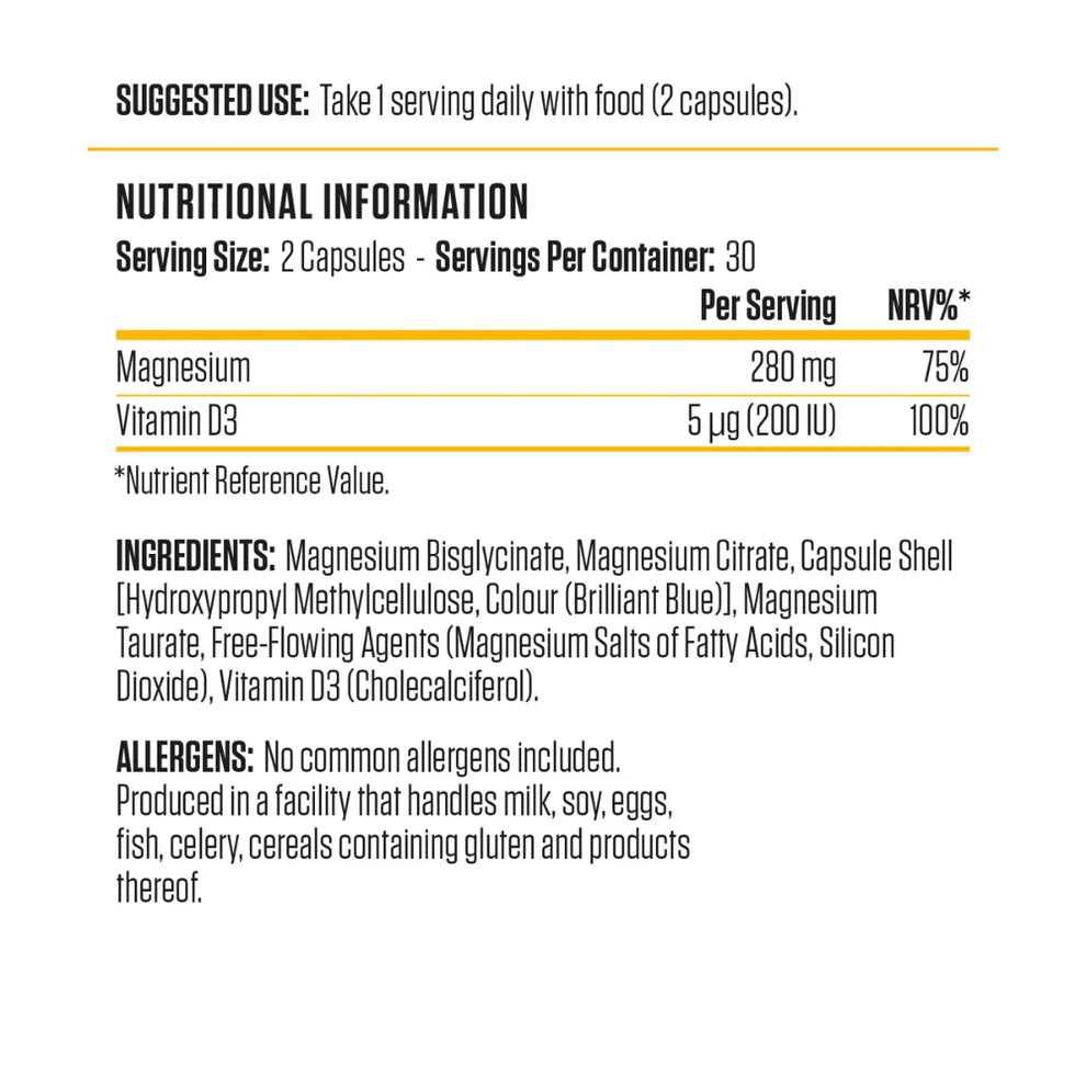 Magnesium & Vitamin D3 Capsules